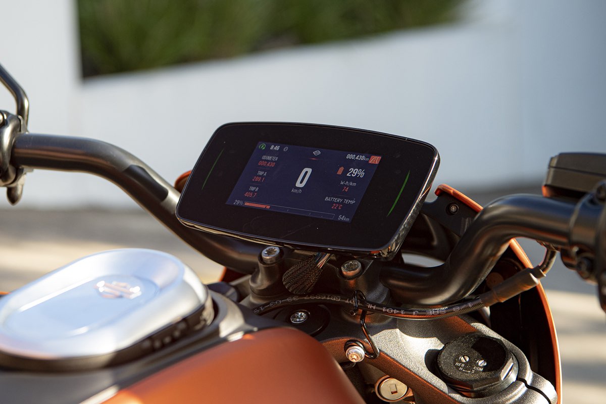 Harley-Davidson LiveWire handlebar display cluster